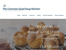 Tablet Screenshot of commongoodsoupkitchen.org